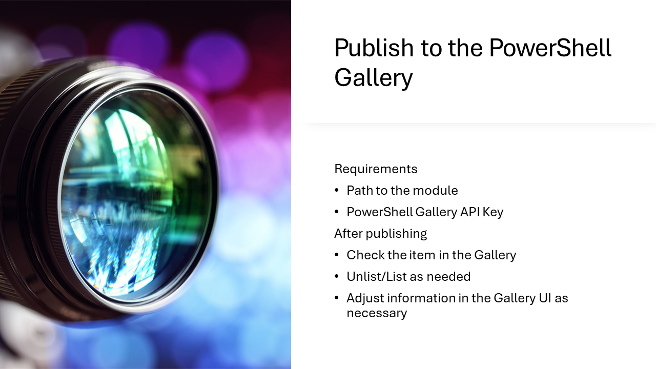 Publish to the PowerShell Gallery