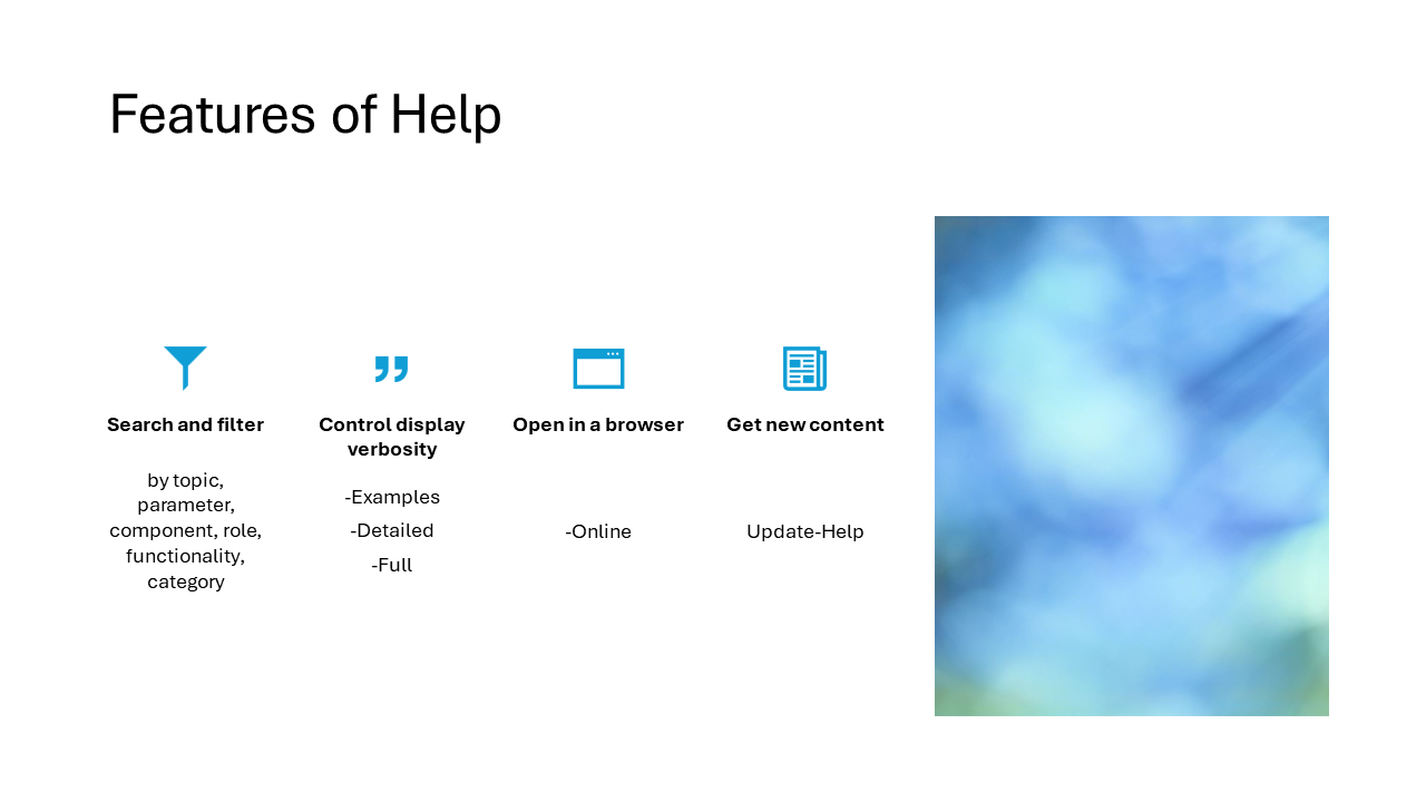 Features of Help